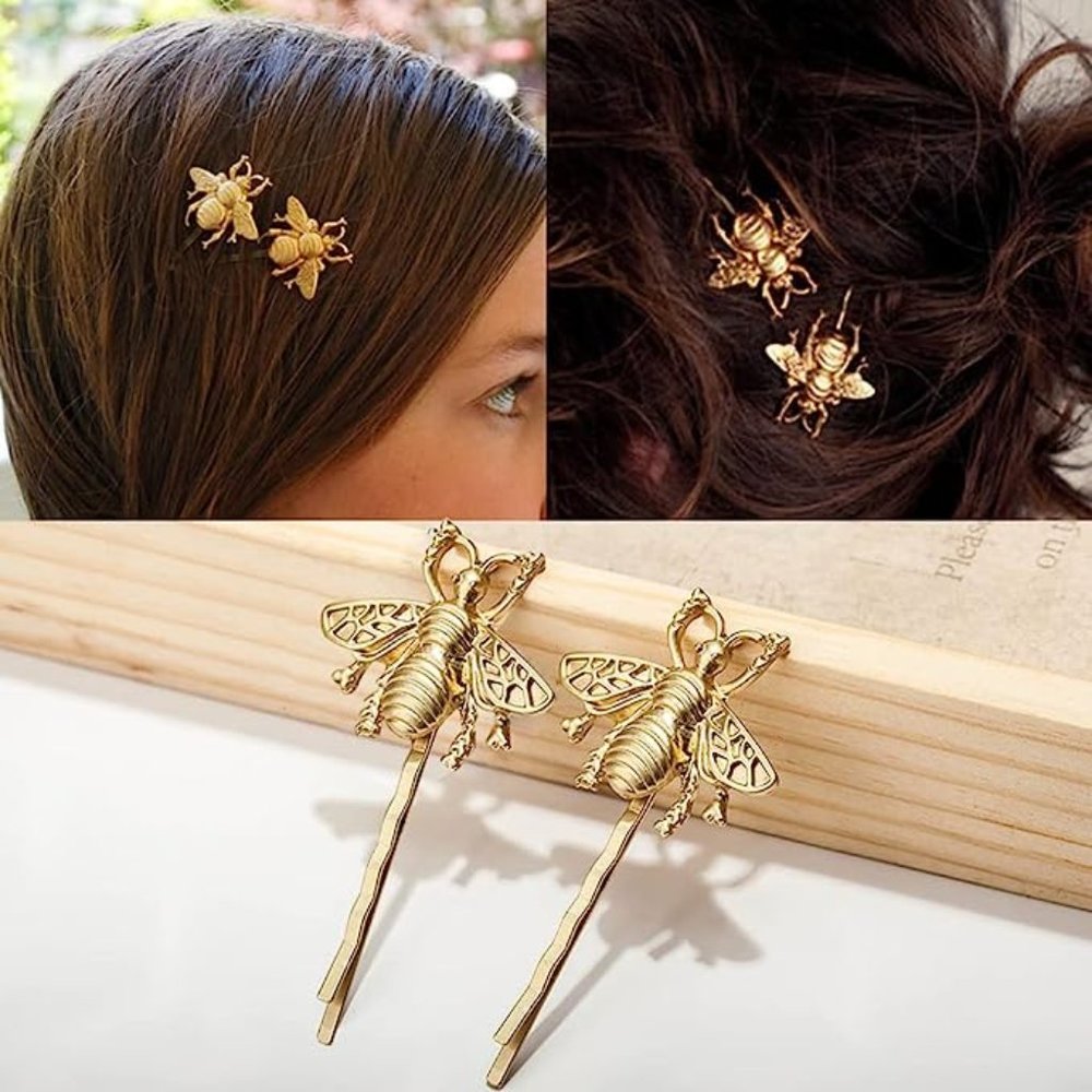 ✨Golden Bee Hairpin (Set of 2pcs)✨ - Picture 1 of 4
